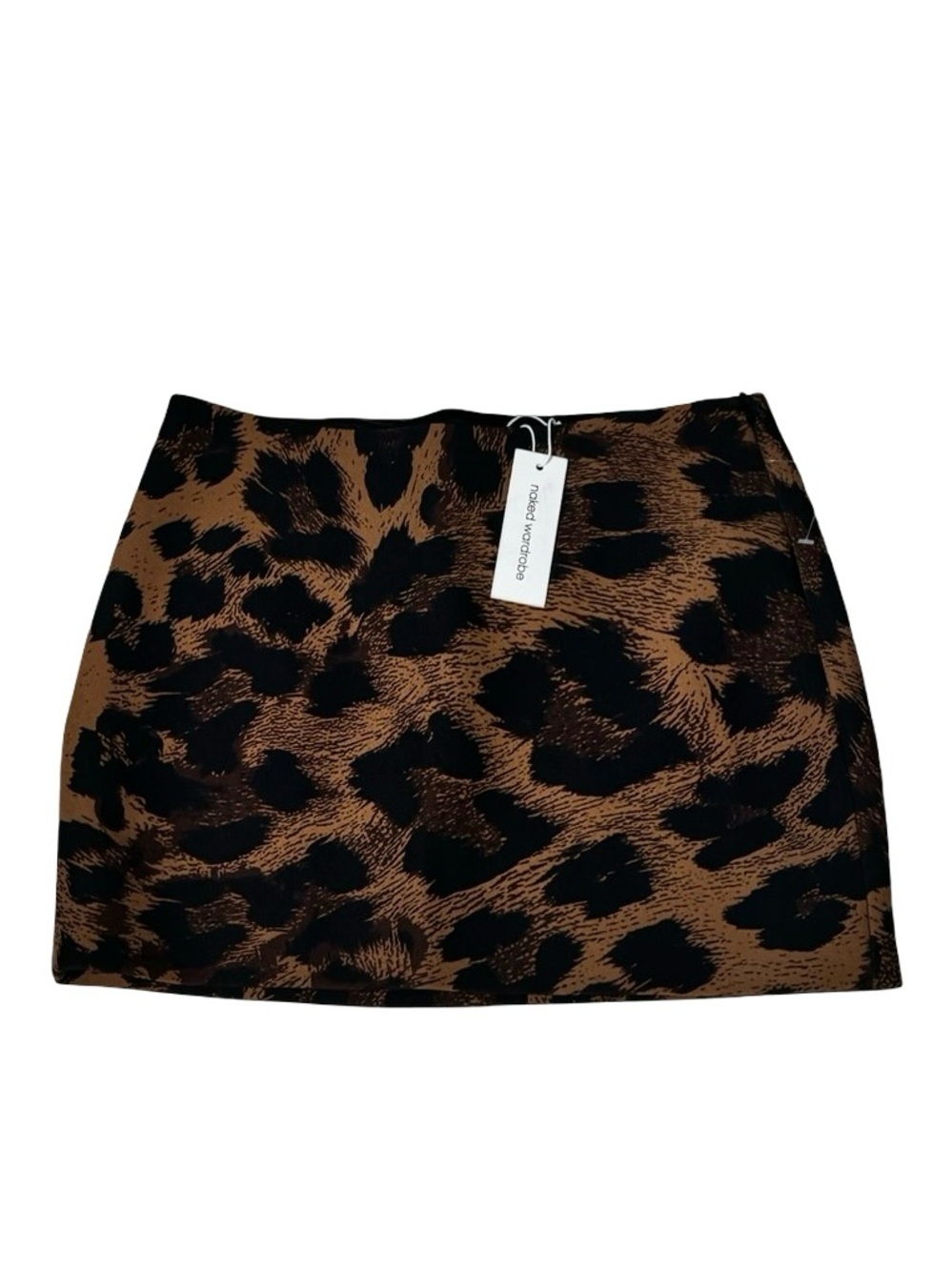 naked wardrobe Leopard Print Mini Skirt in Brown and Black - Picture 2 of 4